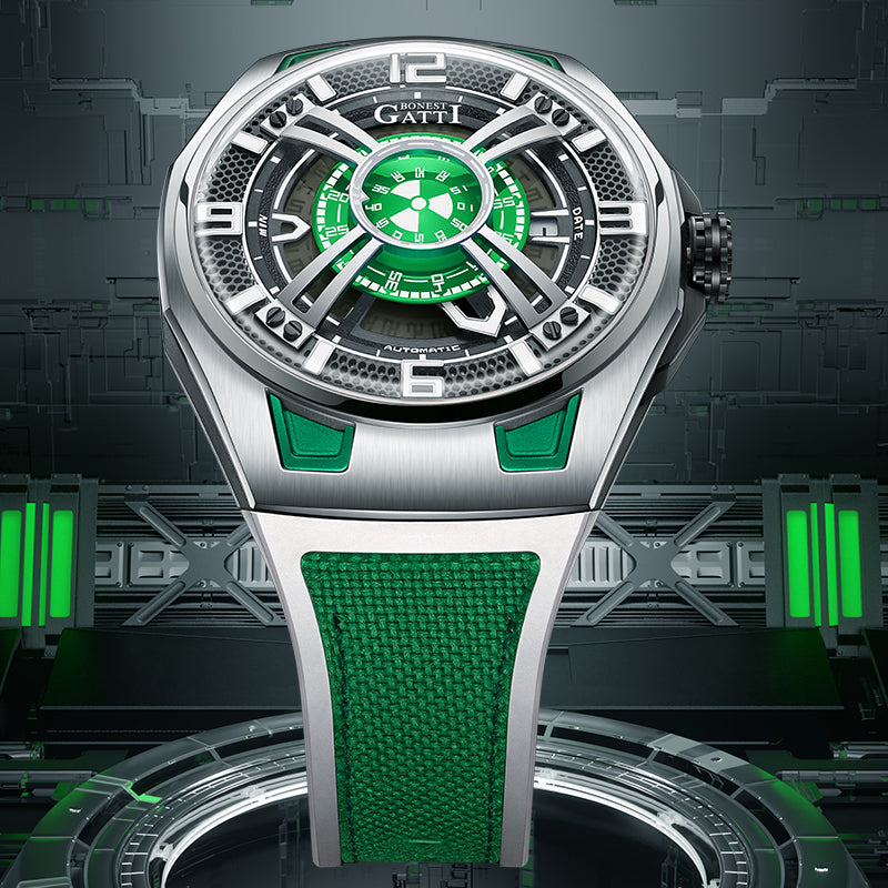 BONEST GATTI Automatic Movement Round Shaped Case 5ATM Waterproof Luminous BG5803