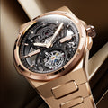 BONEST GATTI Automatic Tourbillon Watch Skeleton Self Wind 80H Power Reserve Sapphire Crystal Luminous Watch BG7004