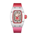 BONEST GATTI Ceramic Case Mother-of-pearl 80 Zirconia Stones Dial Women's Mechanical Watch Luxury Brand Sapphire Rubber Glass Ladies Automatic Waterproof Girl Wristwatch BG3003-R2