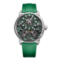 BONEST GATTI Automatic Movement Round Shaped Carbon Fiber Dial watch 316L Case Dome Sapphire Crystal Fluororubber Strap 3ATM Waterproof Luminous BG4002