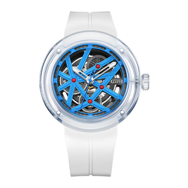 BONEST GATTI Automatic Movement Round Optical Glass Barrel shaped Case Luminous BG7702