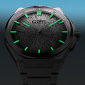 BONEST GATTI Automatic Men Watch Ice Crack Pattern Dial Self Wind Movement Sapphire Crystal Luminous Business Watch BG8013