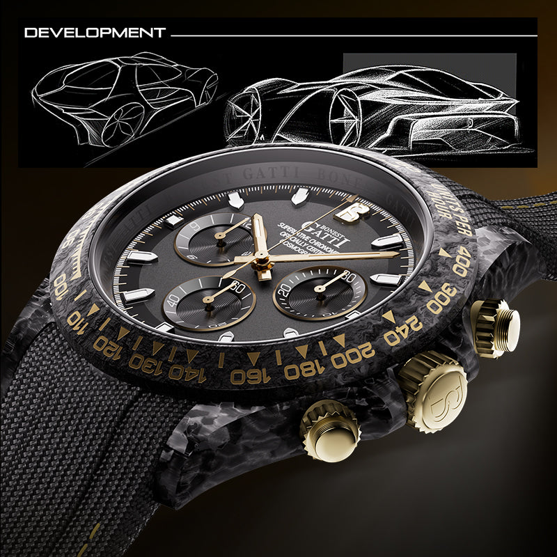 BONEST GATTI Carbon Fiber Automatic Chronograph Watch Self Wind Sapphire Crystal Luminous Waterproof Men Watch BG9010BONEST GATTI Carbon Fiber Automatic Chronograph Watch Self Wind Sapphire Crystal Luminous Waterproof Men Watch BG9010