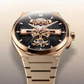 BONEST GATTI Men Watch 44 Zirconia Stones Bezel Crystal Sapphire Automatic Movement Round Shaped 316L Case Skeleton 5ATM Watch BG8014