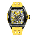 BONEST GATTI Tonneau Automatic Men Watch Skeleton Self Wind Movement Barrel shaped Case Luminous BG5502