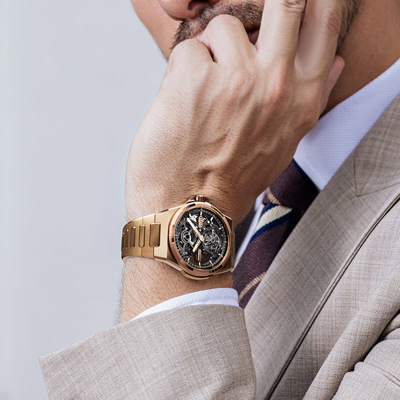 BONEST GATTI Automatic Tourbillon Watch Skeleton Self Wind 80H Power Reserve Sapphire Crystal Luminous Watch BG7004