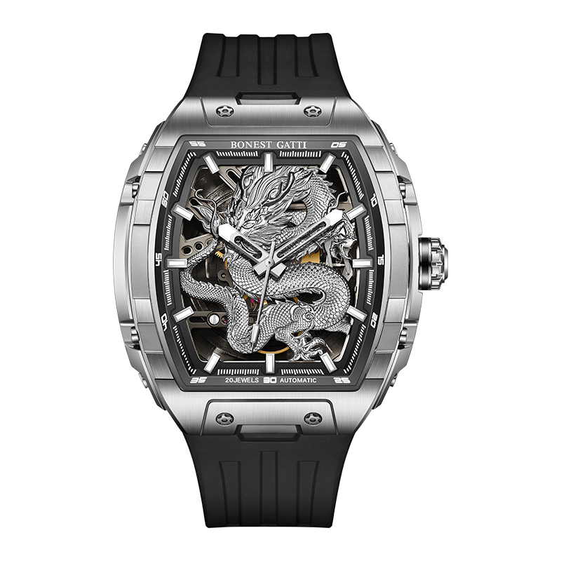 BONEST GATTI Barrel Dragon Men's Automatic Mechanical Watch Luminous GB5606