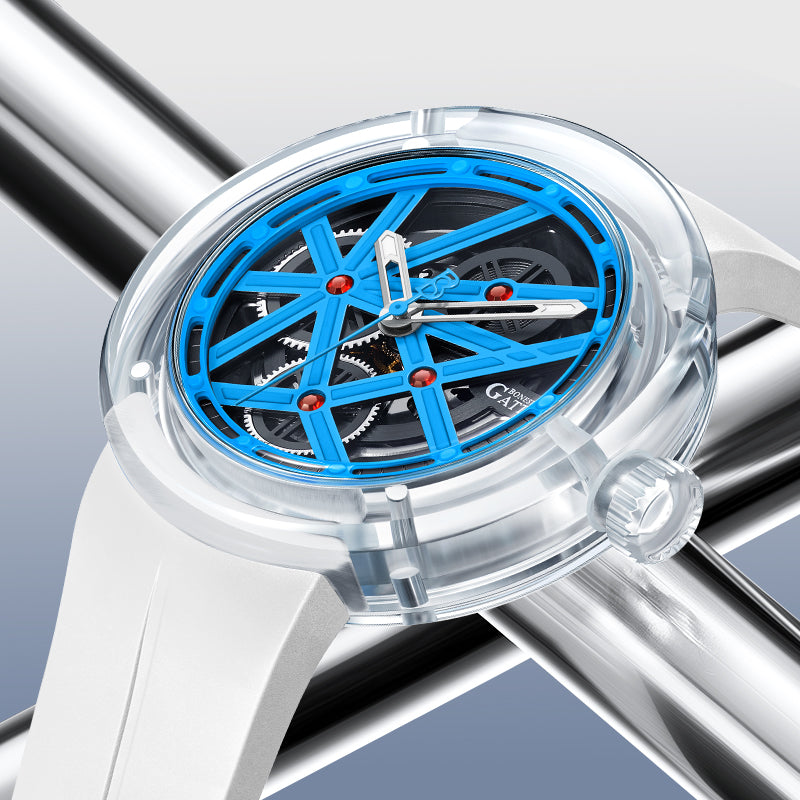 BONEST GATTI Automatic Movement Round Optical Glass Barrel shaped Case Luminous BG7702