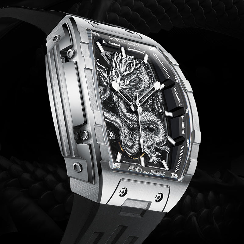 BONEST GATTI Barrel Dragon Men's Automatic Mechanical Watch Luminous GB5606