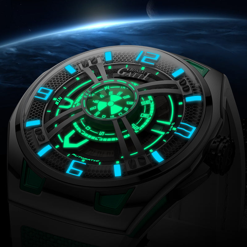 BONEST GATTI Automatic Movement Round Shaped Case 5ATM Waterproof Luminous BG5803