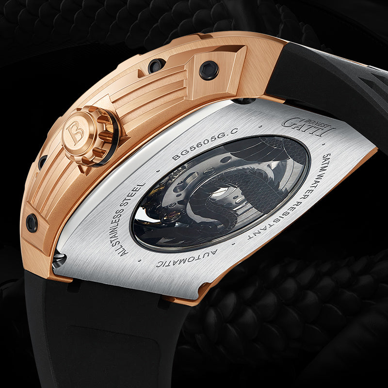 BONEST GATTI Barrel Dragon Men's Automatic Mechanical Watch Luminous GB5606