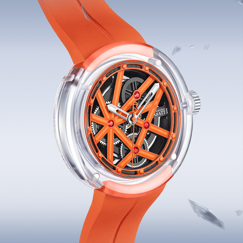 BONEST GATTI Automatic Movement Round Optical Glass Barrel shaped Case Luminous BG7702
