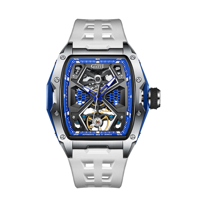 BONEST GATTI Automatic Skeleton Movement Barrel shaped Case Luminous BG5501